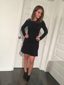 zara knit black dress